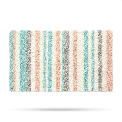 Stripes Bath Mat 16x24, Soft Absorbent Microfiber Bath Rugs