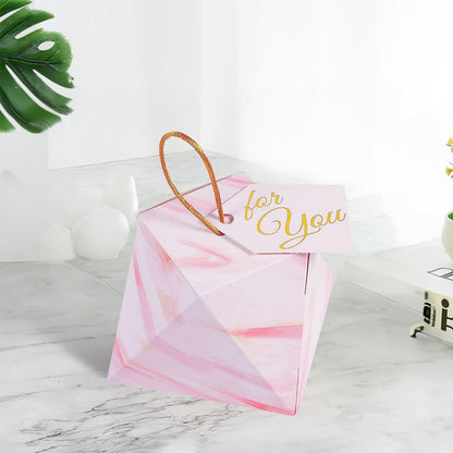 Fun Express Pink Ombre Favor Boxes Packaging for Weddings Baby Showers Birthdays Special Occasions - Ideal for Treats Gifts Party Favors - Versatile Design for Any Event - 12 Pieces