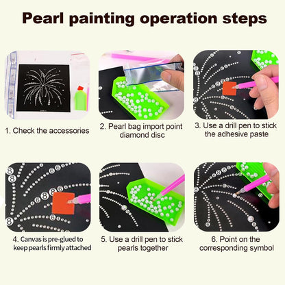 Pink Rose DIY Pearl Painting Art Kits Without Frame 30x40cm for Home Wall Decor