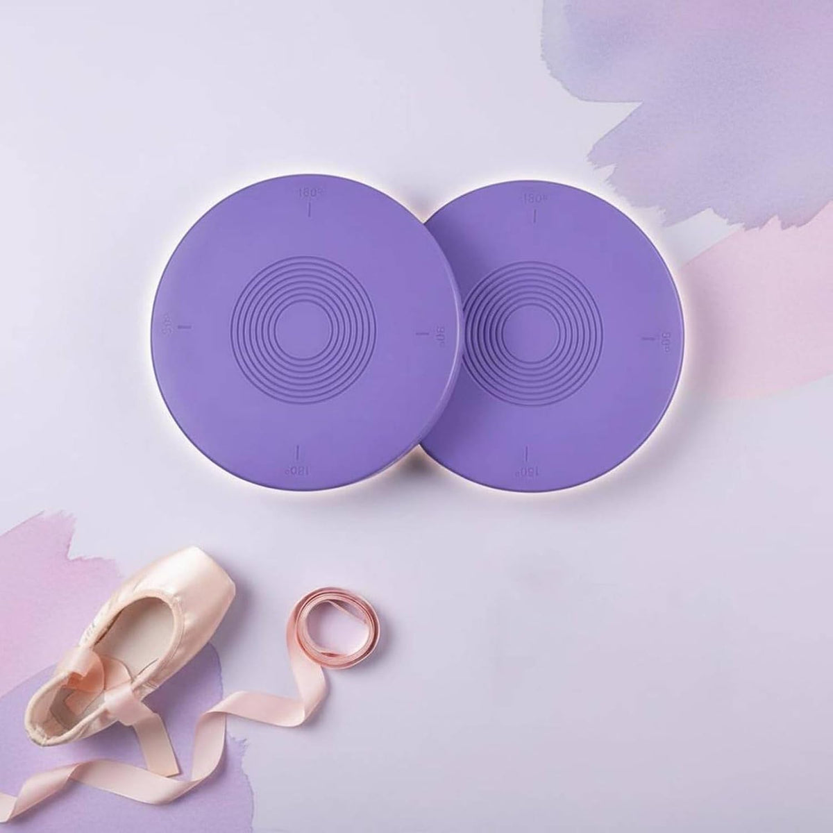 Dance Training Board Turnout Rotating Disc Balance Pirouette Accessory Non-Slip Surface Lightweight Construction Suitable for Studio Ballet Practice, Pink