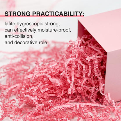 2LB Crinkle Paper Shred Filler for Gift Box Bag and Basket On Mother's Day(Pink)