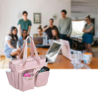 Teacher Tote Bag, Teacher Work Bag with 15.6 Inch Laptop Compartment