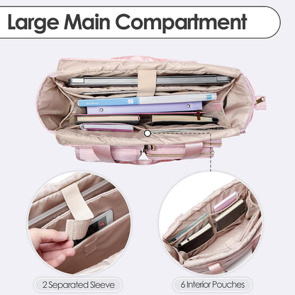 Teacher Tote Bag, Teacher Work Bag with 15.6 Inch Laptop Compartment