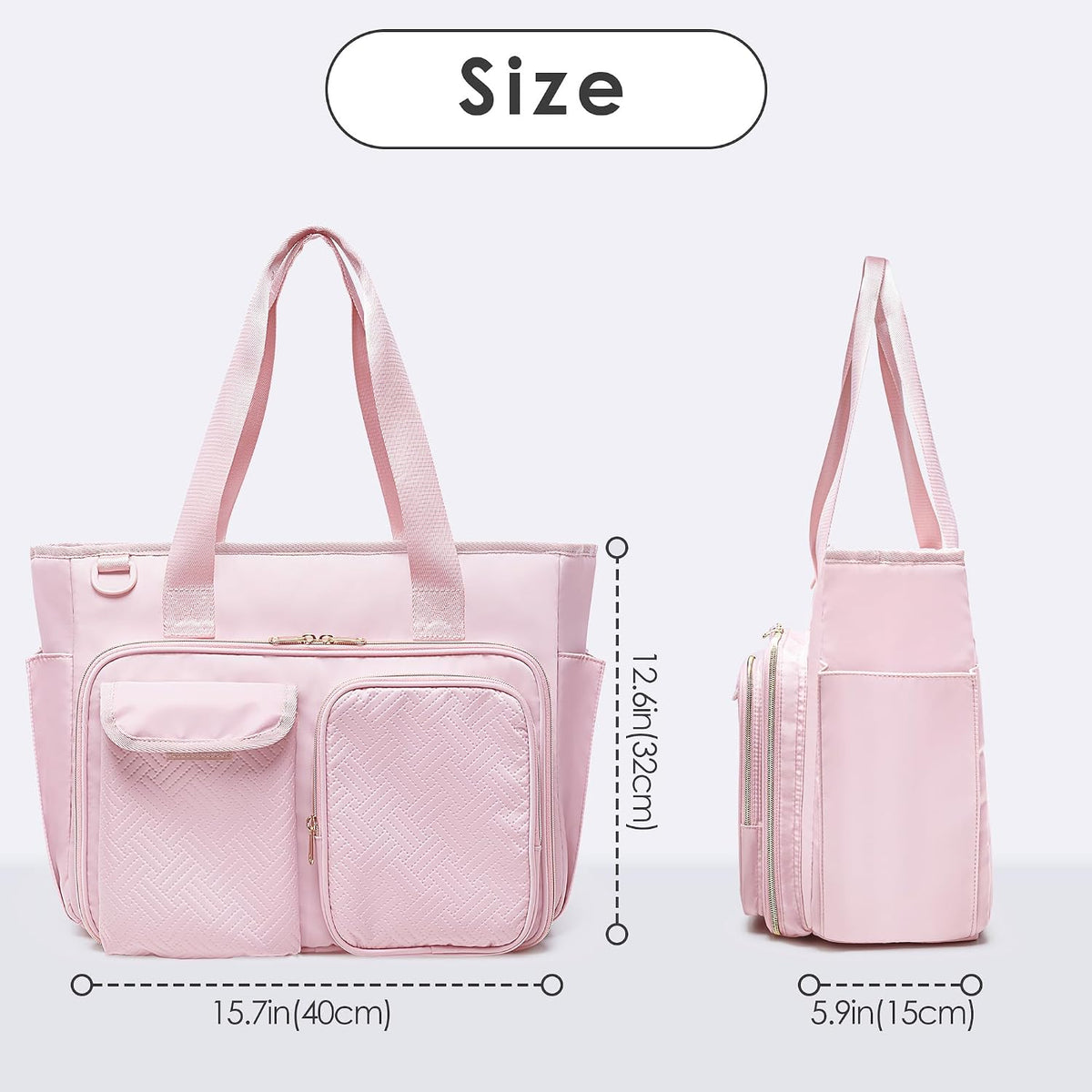 Teacher Tote Bag, Teacher Work Bag with 15.6 Inch Laptop Compartment