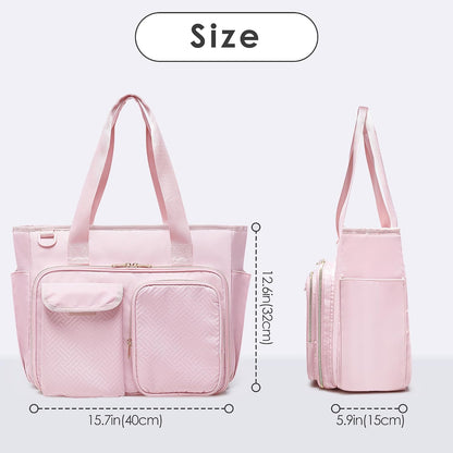 Teacher Tote Bag, Teacher Work Bag with 15.6 Inch Laptop Compartment