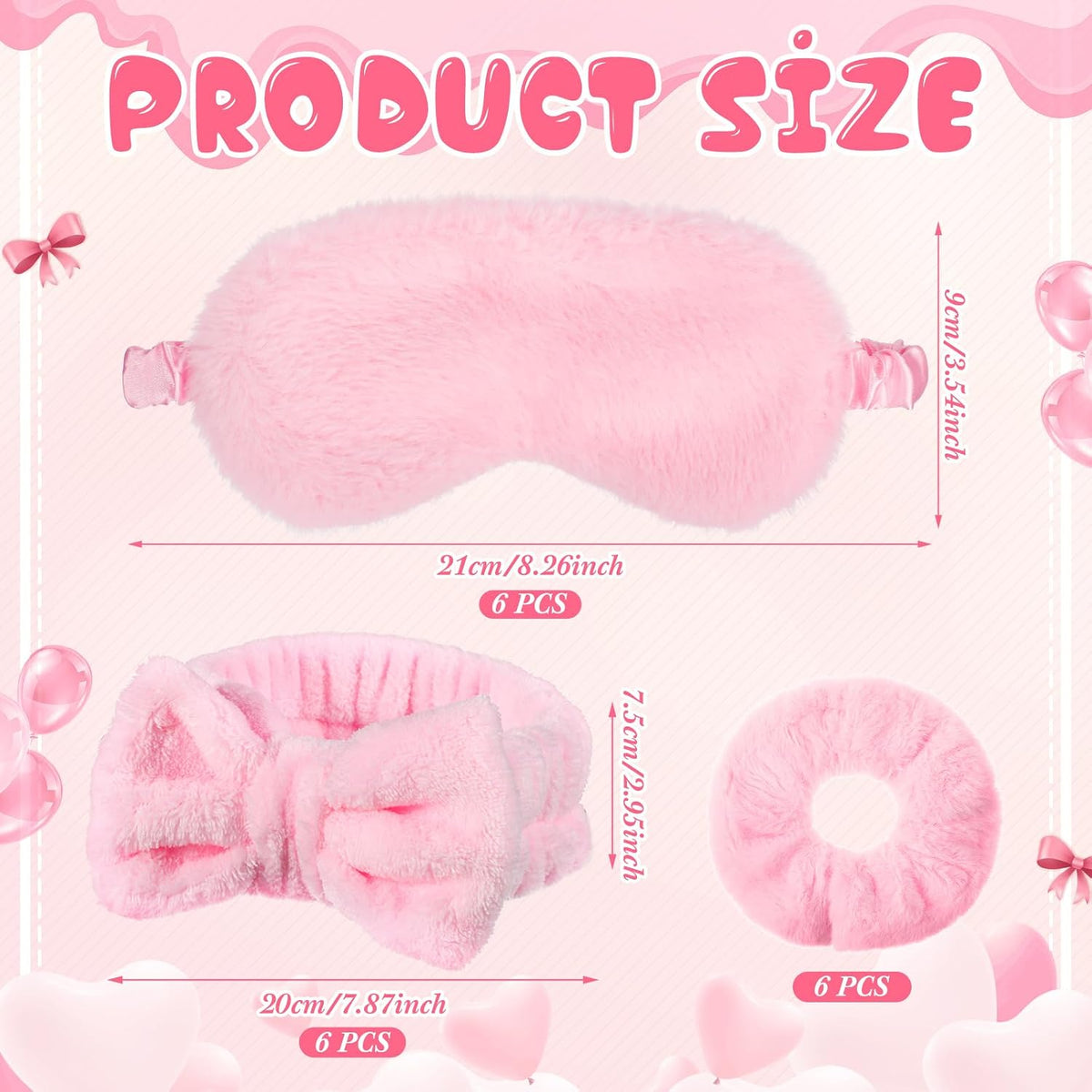 24 Pcs Spa Party Supplies for Women Sleepover Slumber Party Favors Include 6 Pink Spa Headband 6 Velvet Scrunchies 6 Eye Mask 6 Pink Plastic Cups Tumbler Valentine Galentine Gift for Beauty