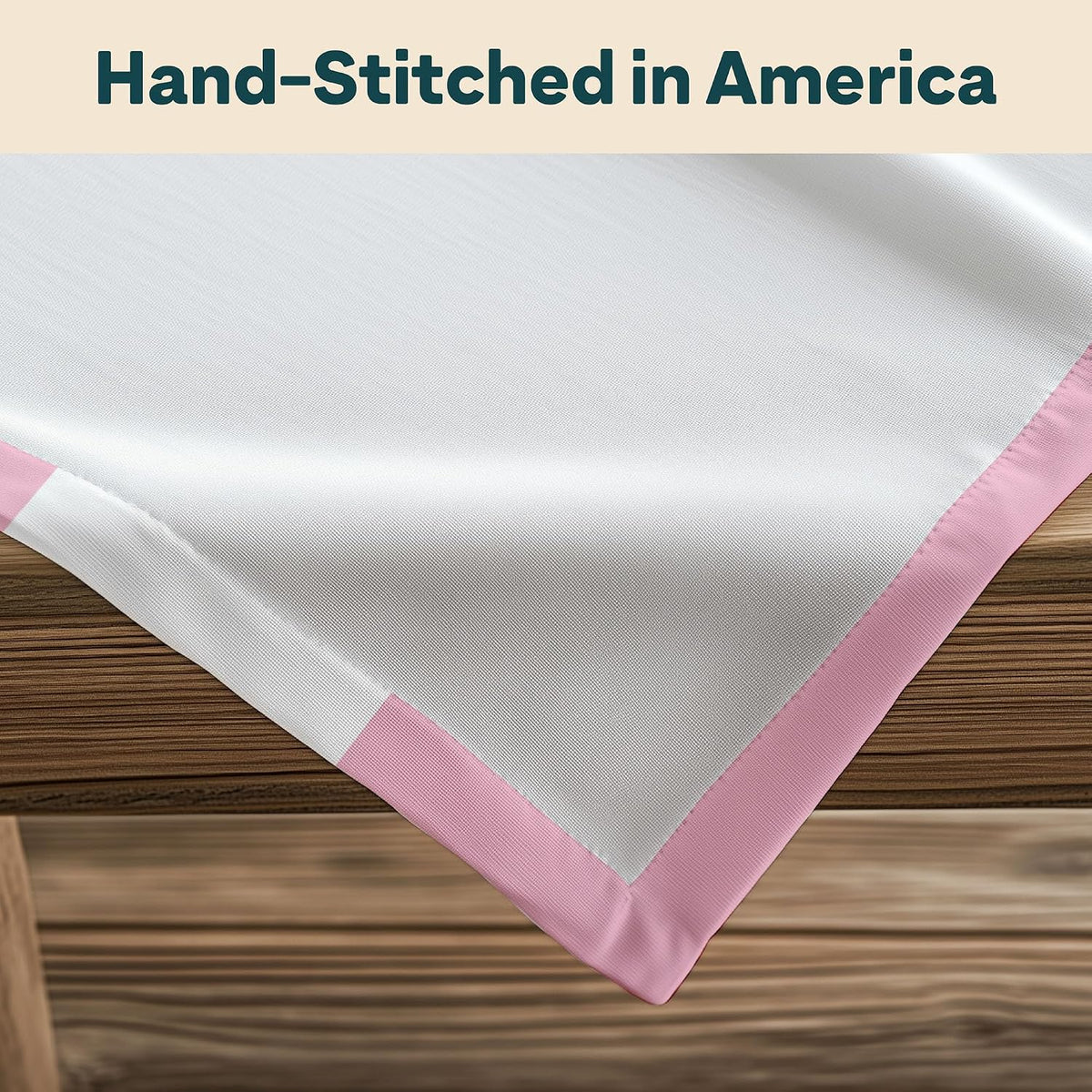 Fabric Textile Products | Pale Pink and White Striped Tablecloth | Cabana Round Tablecloth | 70" Round | Machine Washable and Stain-Resistant for Easy Care | Made in The USA