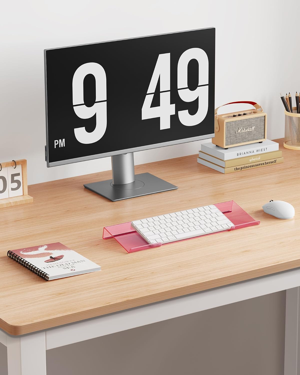 Acrylic Computer Keyboard Wrist Rest Stand for Desktop, Keyboard Riser