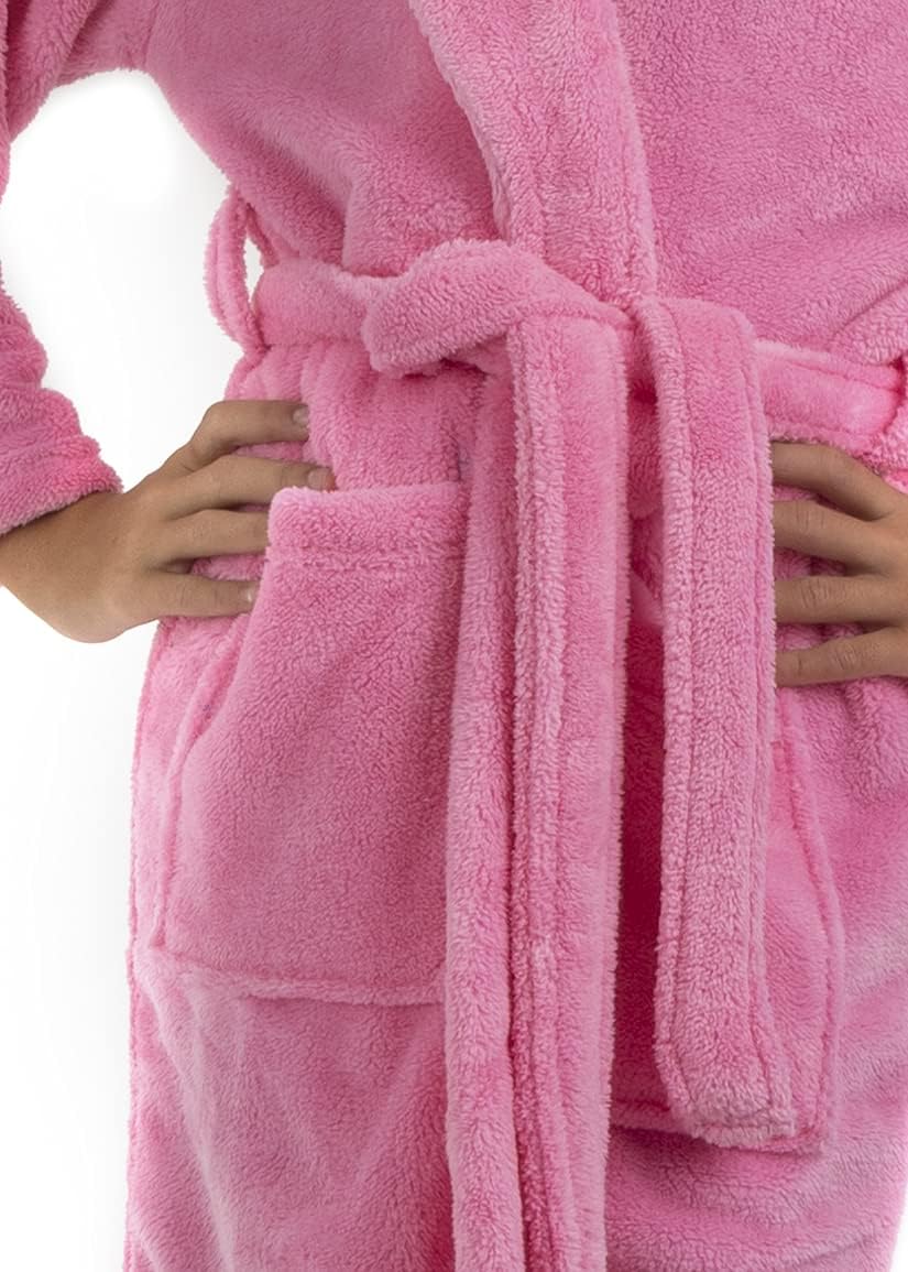BC Girls Kids Microfiber Fleece Shawl Robe