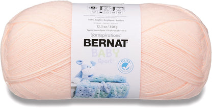 Baby Sport Acrylic Yarn for Crocheting Soft, Peach Blossom, 1-Pack