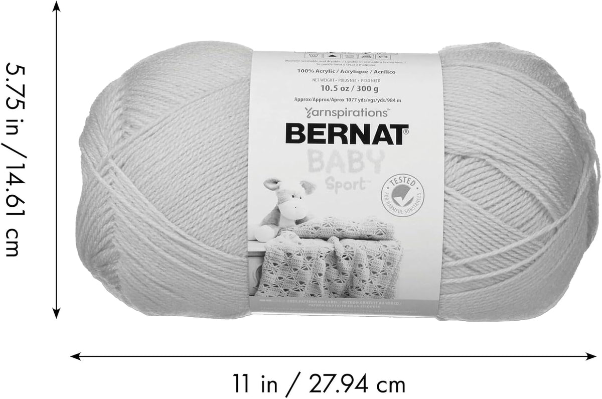 Baby Sport Acrylic Yarn for Crocheting Soft, Peach Blossom, 1-Pack