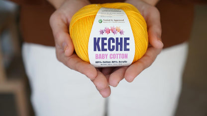 Baby Cotton, 60% Cotton 40% Acrylic Yarn, Soft Cotton Yarn for Crochet and Knitting, Amigurumi Yarn 1 Skein/Ball 1.76 Oz (50g) / 180 Yrds (165m) - Pink
