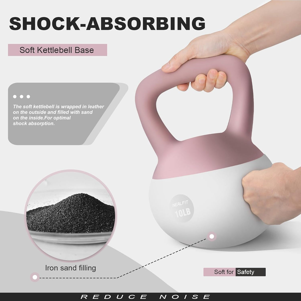 Soft Kettlebell 5LB/10LB/15LB/20LB/25LB, Kettlebells for Home Gym Strength Training, Anti-Slip Fitness Weights for Men Women