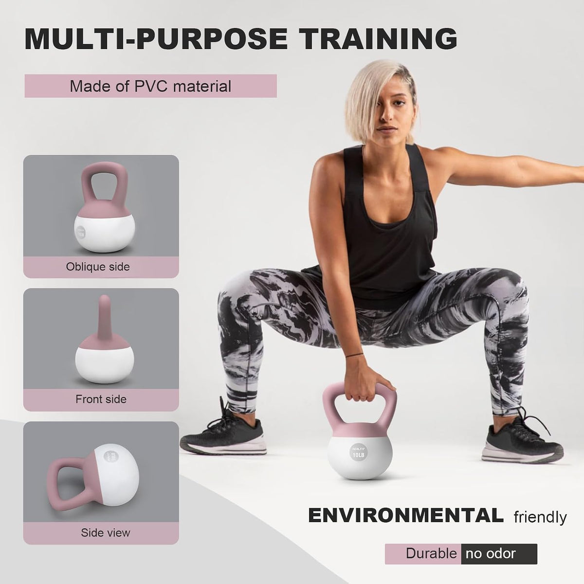 Soft Kettlebell 5LB/10LB/15LB/20LB/25LB, Kettlebells for Home Gym Strength Training, Anti-Slip Fitness Weights for Men Women