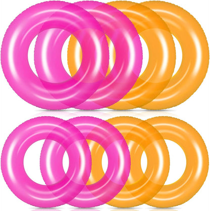 8Pcs Transparent Inflatable Pool Float Adult Swim