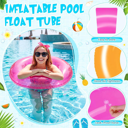 8Pcs Transparent Inflatable Pool Float Adult Swim