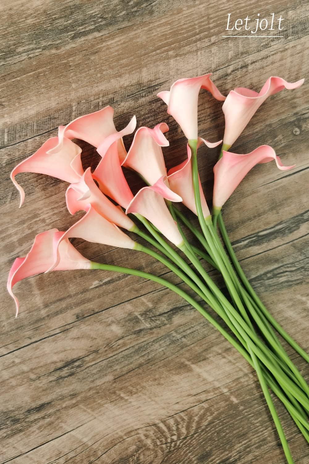 Artificial Calla Lily Flowers 12Pcs Light Pink Realistic Flower