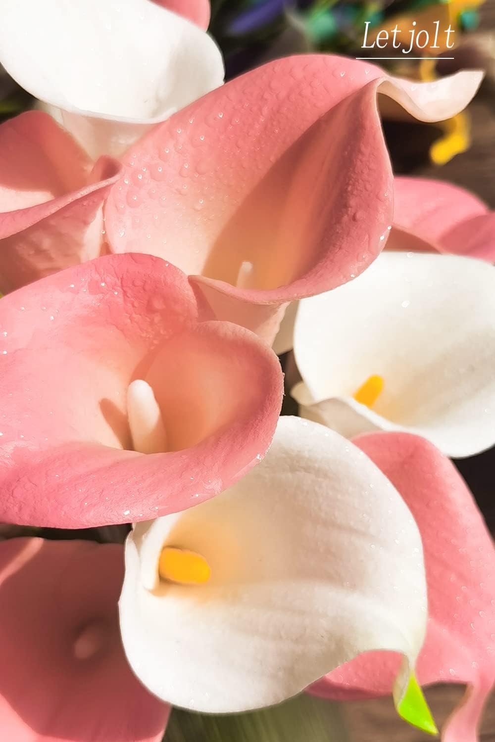 Artificial Calla Lily Flowers 12Pcs Light Pink Realistic Flower