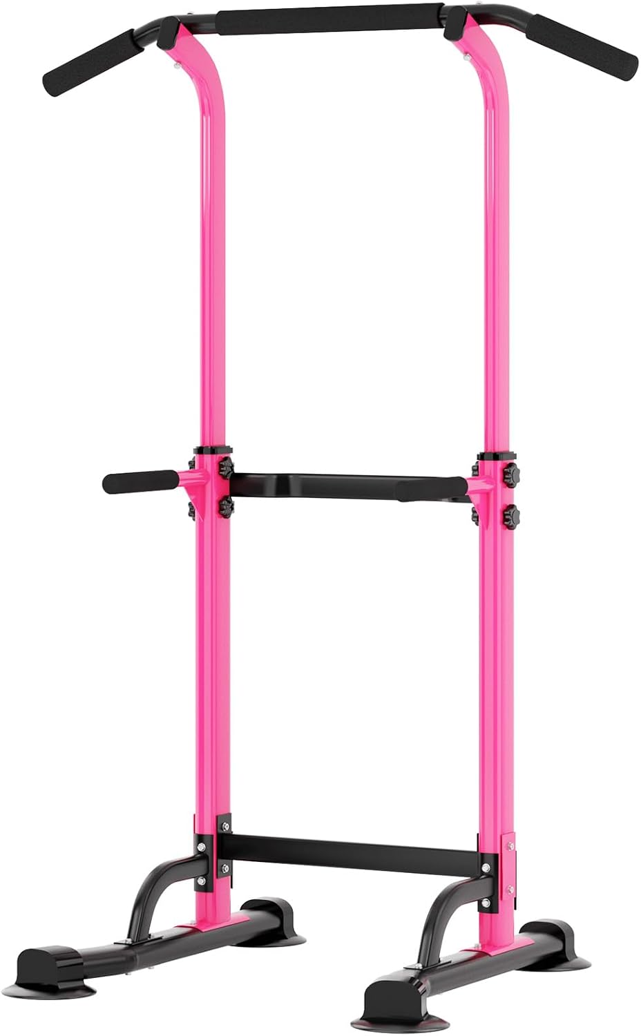 Power Tower Pull Up Bar Station, Free Standing Pull Up Rack Dip Station for Home Gym, Height Adjustable Home Strength Training Fitness Workout Equipment