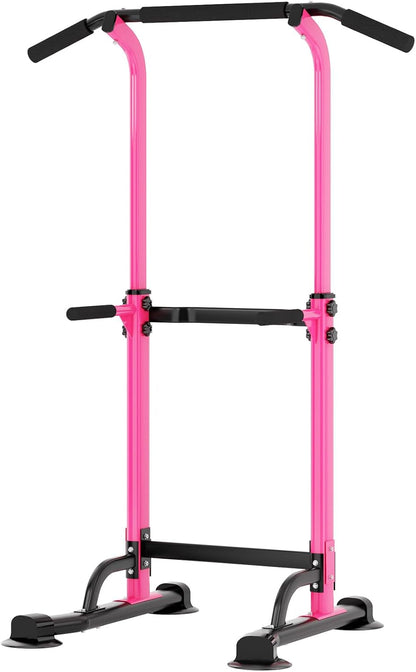 Power Tower Pull Up Bar Station, Free Standing Pull Up Rack Dip Station for Home Gym, Height Adjustable Home Strength Training Fitness Workout Equipment