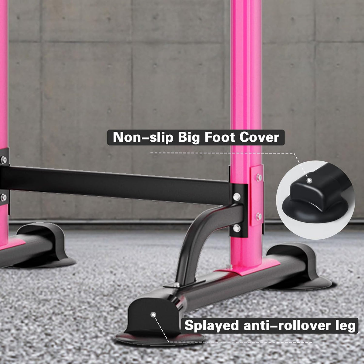 Power Tower Pull Up Bar Station, Free Standing Pull Up Rack Dip Station for Home Gym, Height Adjustable Home Strength Training Fitness Workout Equipment