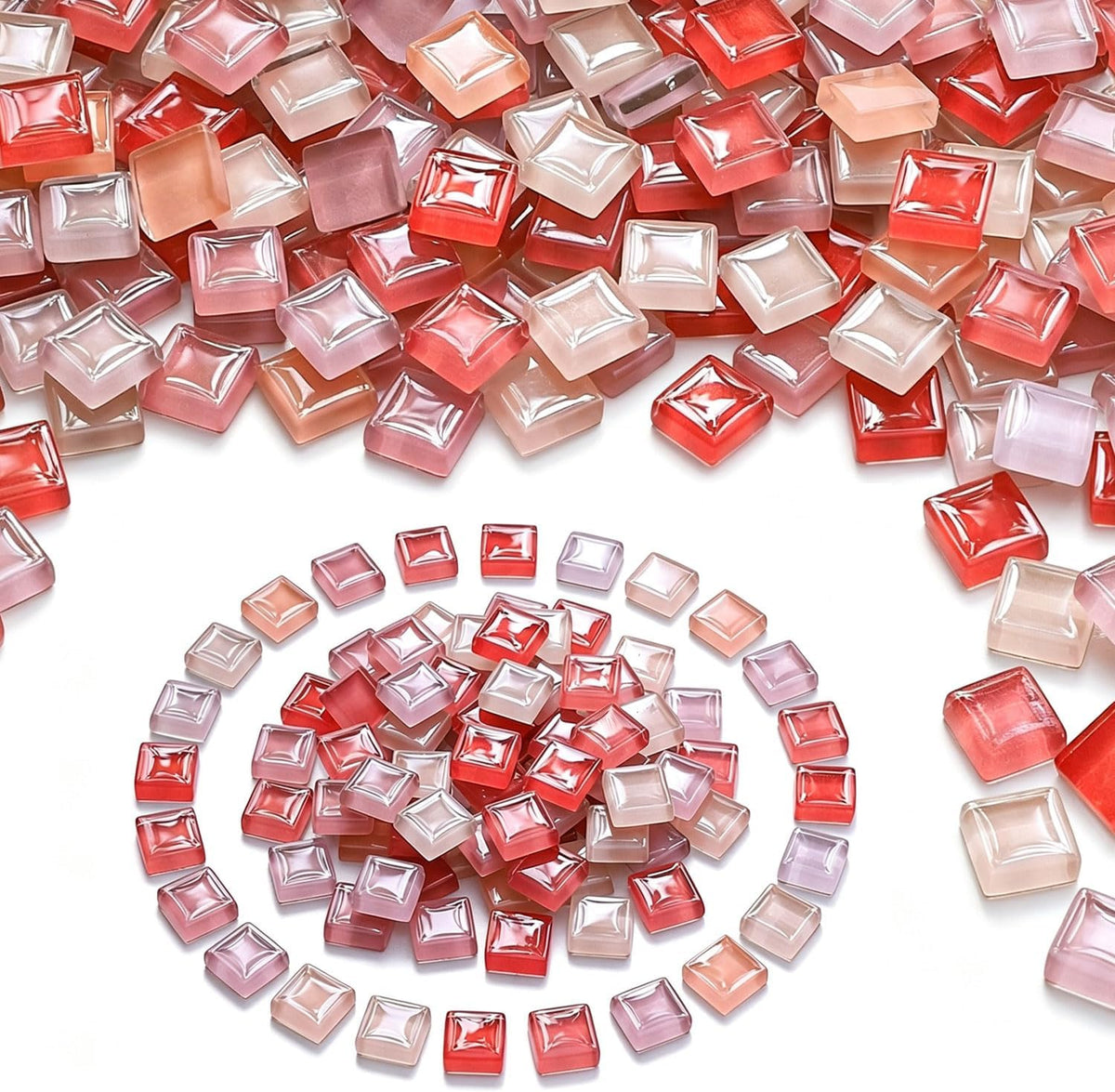 1100pcs Mixed Glass Mosaic Tiles, DIY Mosaic Tiles for Crafts