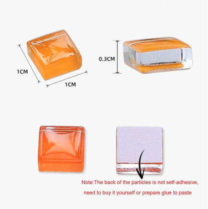 1100pcs Mixed Glass Mosaic Tiles, DIY Mosaic Tiles for Crafts