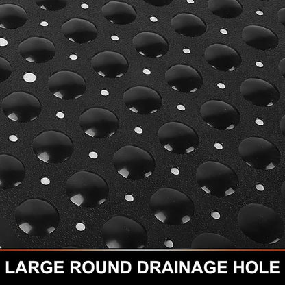 53x53cm Shower Mat Suction Cup PVC Anti Slip Bath Mat Square Shower Floor Pad Non Slip Safety Mat for Bathtub Bathroom Carpet(1x Pink)