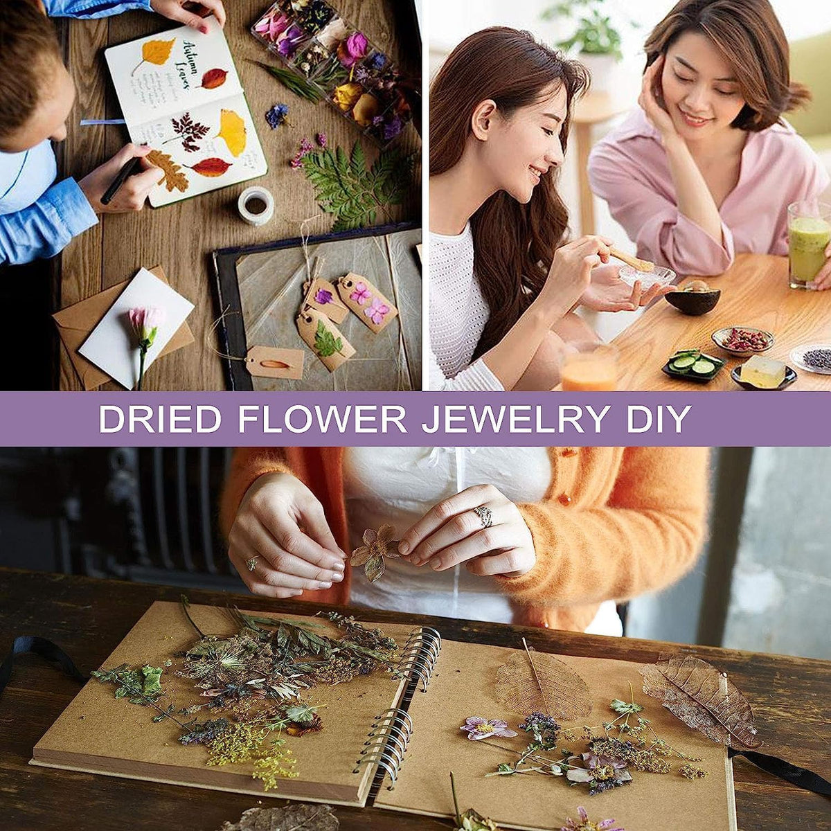 9 Bags Set Dried Flowers Artisan Dried Flower Kit - Candle Making Soap Making DIY Candel Natural Flowers-Lemon,Lavender,Roseleaf,Pink Rose,Red Rose,Jasmine,Rose Petal and More