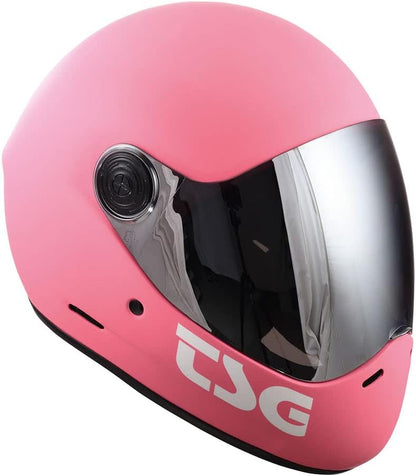 TSG - Pass Pro Full-face Helmet w/Two Visors | Performance Helmet for Downhill Skateboarding, E-Skating, E-Onewheeling, Longboarding | Compact, Aerodynamic | Scratch Proof Visor, Nose Ports, Anti Fog