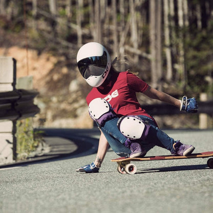 TSG - Pass Pro Full-face Helmet w/Two Visors | Performance Helmet for Downhill Skateboarding, E-Skating, E-Onewheeling, Longboarding | Compact, Aerodynamic | Scratch Proof Visor, Nose Ports, Anti Fog