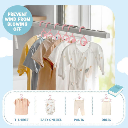 30 Pack Baby Hangers for Nursery Closet, 11-14" Adjustable Kids Hangers