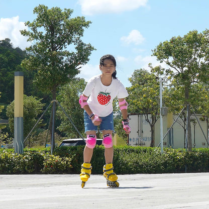 Kids/Youth Knee Pads Elbow Pads Wrist Guards 3 in1Protective Set, for 3-15 Years Child Roller Skates, Cycling, Inline Skating, Skateboard, BMX Bike, Balance Bike, Scooter Riding Sports