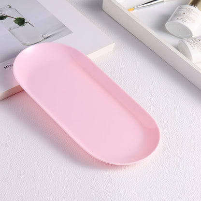 2 Pack Pink Plastic Jewelry Tray Decorative Dish