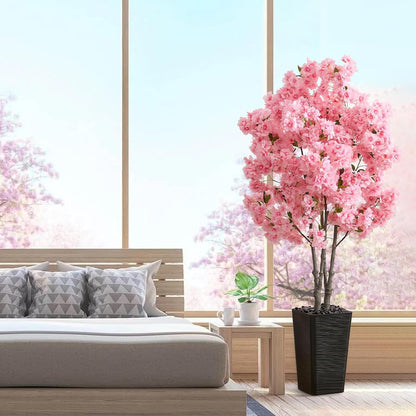 Artificial Cherry Blossom Tree 5FT, Pink Large Fake Plants Indoor