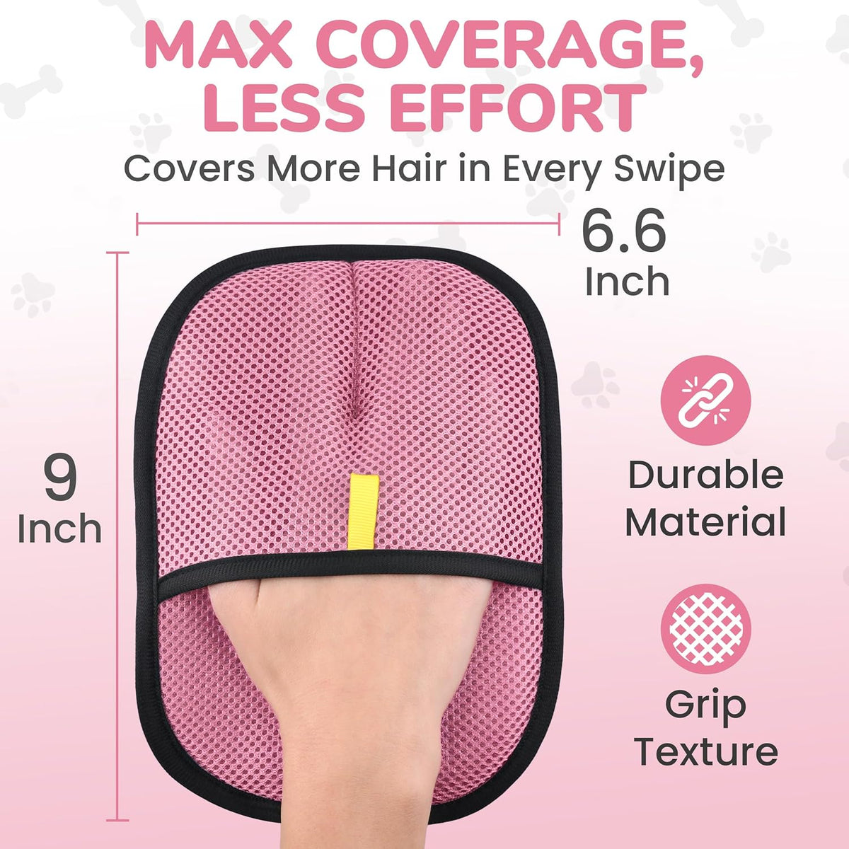 Pet Hair Removal Glove for Cats and Dogs, Electrostatic Magic Brush Pet Hair Remover for Dog Couch, Available in Blue, Purple, Pink, Brown- Perfect for Pet Owners (Pink)
