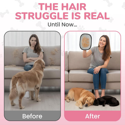 Pet Hair Removal Glove for Cats and Dogs, Electrostatic Magic Brush Pet Hair Remover for Dog Couch, Available in Blue, Purple, Pink, Brown- Perfect for Pet Owners (Pink)