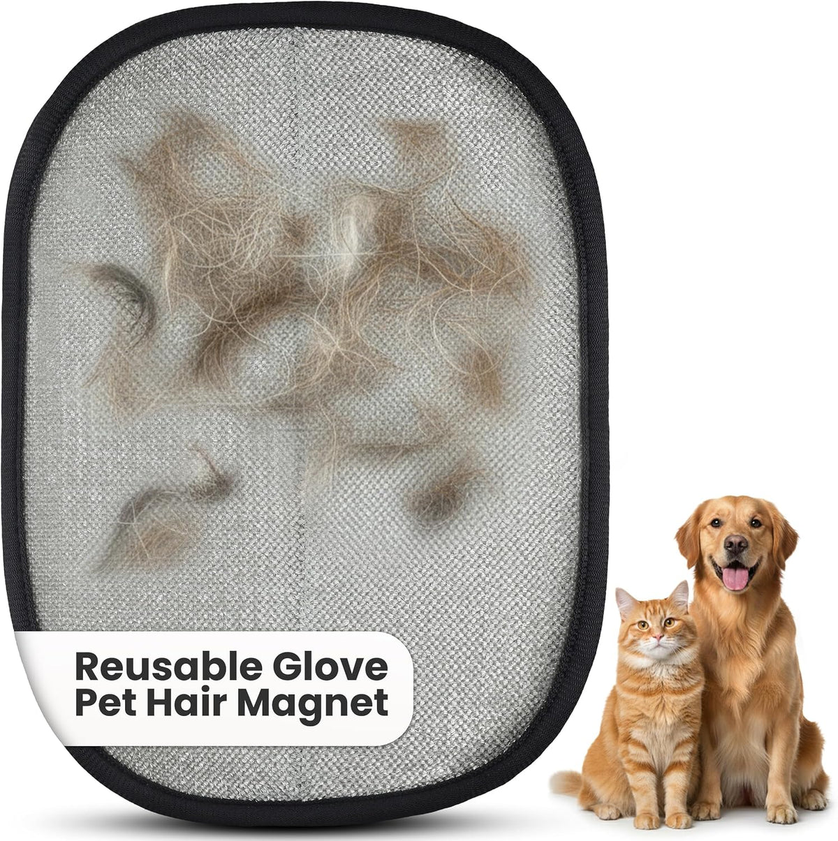 Pet Hair Removal Glove for Cats and Dogs, Electrostatic Magic Brush Pet Hair Remover for Dog Couch, Available in Blue, Purple, Pink, Brown- Perfect for Pet Owners (Pink)