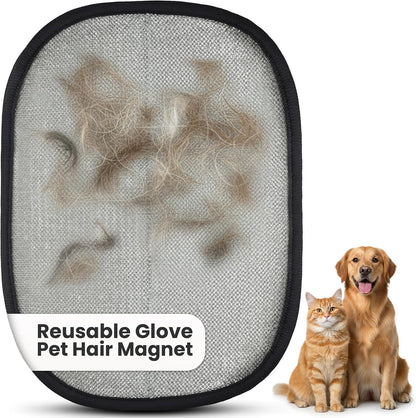 Pet Hair Removal Glove for Cats and Dogs, Electrostatic Magic Brush Pet Hair Remover for Dog Couch, Available in Blue, Purple, Pink, Brown- Perfect for Pet Owners (Pink)
