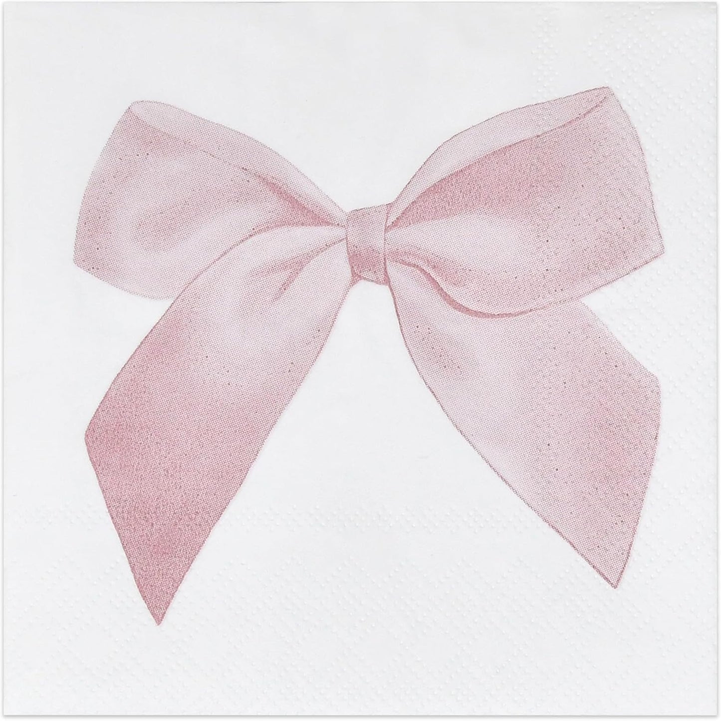 100 Pcs Pink Bow Cocktail Napkins Preppy Coquette Disposable Paper Napkin for Girls Baby Shower Bridal Engagement Bachelorette Birthday Party Supplies