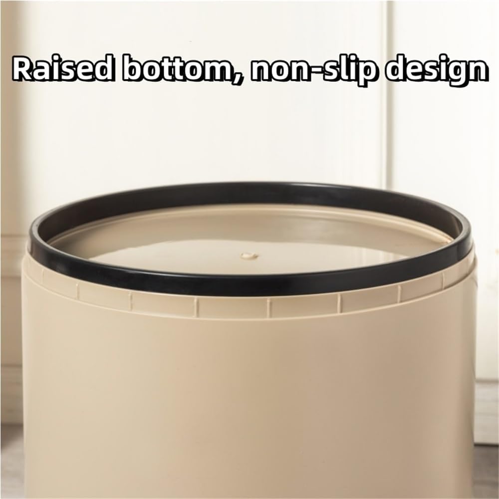 Multi-Layer Nightstand, Bedside Table with Sliding Doors, Round Storage Cabinet, Stackable Night Stand for Bathroom, Office and Bedroom(Pink,22.8in/58cm)