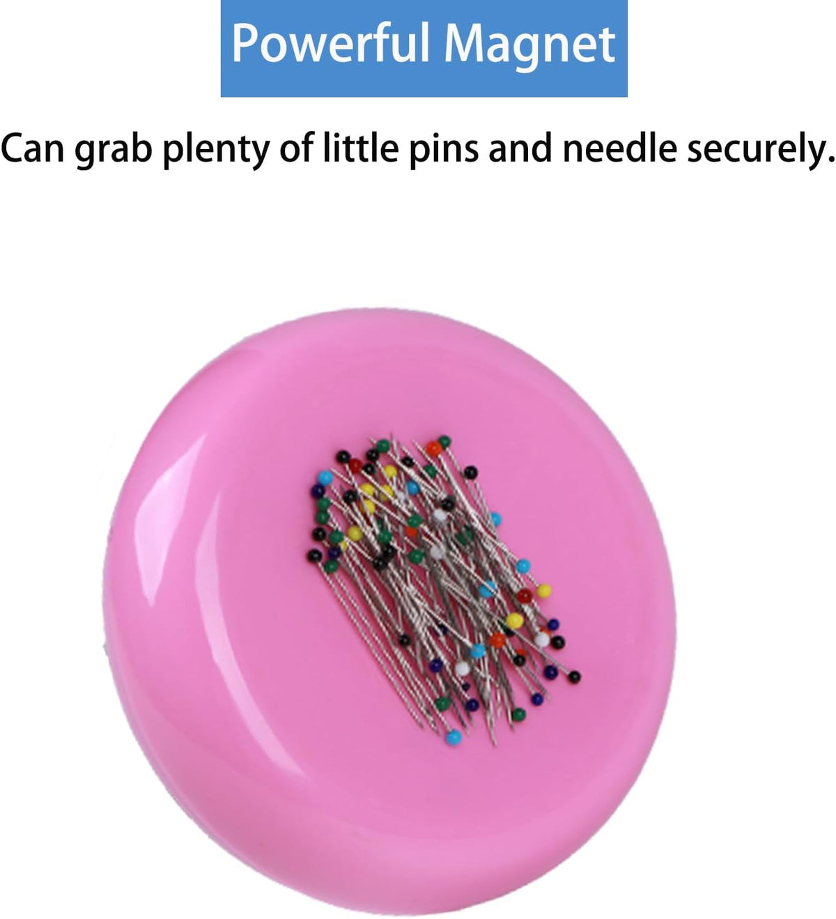 Magnetic Pin Cushion with 100 Pins, Magnetic Pin Holder for Sewing