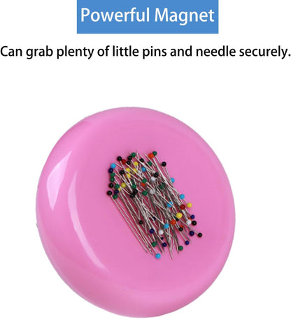 Magnetic Pin Cushion with 100 Pins, Magnetic Pin Holder for Sewing