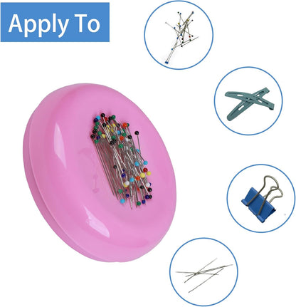 Magnetic Pin Cushion with 100 Pins, Magnetic Pin Holder for Sewing