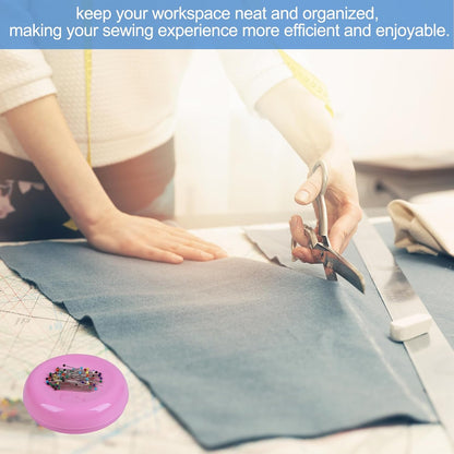 Magnetic Pin Cushion with 100 Pins, Magnetic Pin Holder for Sewing