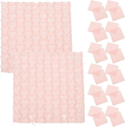 50pcs Pink Heart-shaped Bubble Packing Wrap Bags for Fragile Items and Parcels, Compact Plastic Mailing Packing Pillows, Space-saving Box Void Filler for Storage and Shipping