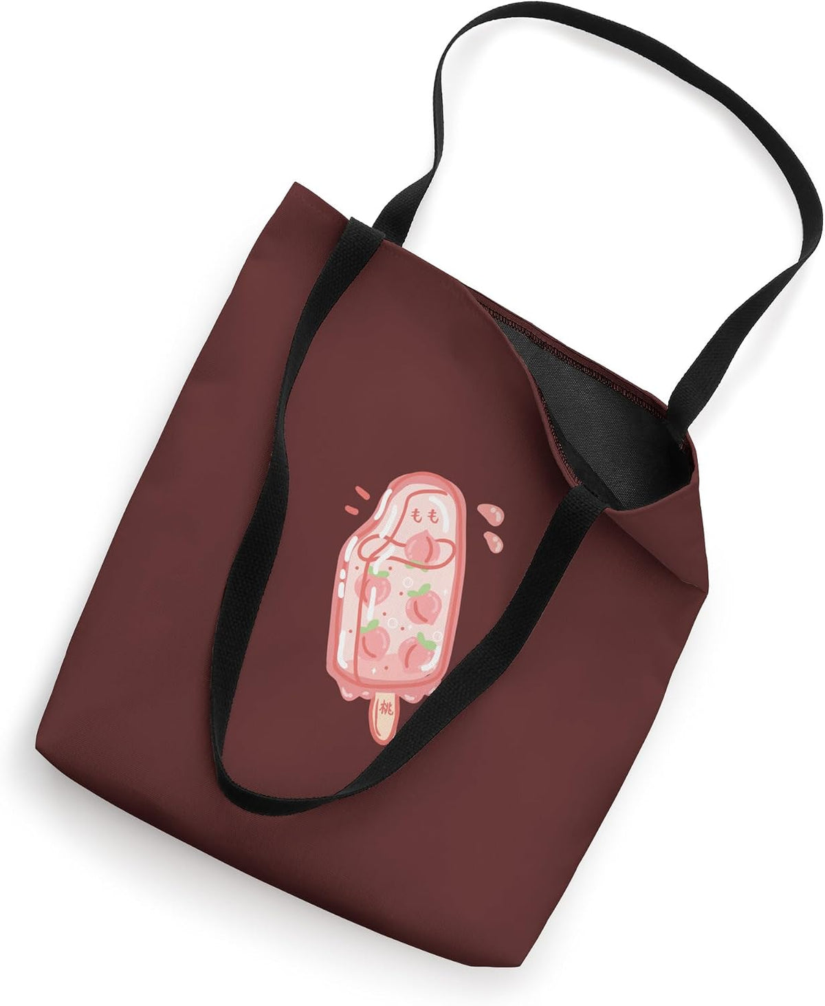 Ice Pop Peach Japanese Kanji Momo,Cute Kawaii Aesthetic Pink Tote Bag