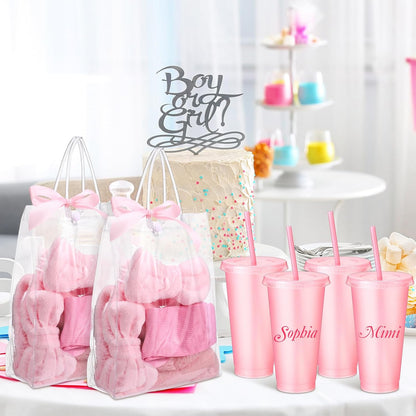 31 Pcs Spa Party Favors Pink Bow Headband Eye Mask Bridal Shower