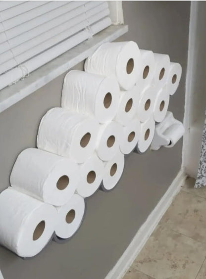 Toilet Paper Cloud Organization | Toilet Paper Shelf | Mount Bath Tissue to Wall | Toilet Paper Roll Cloud Formation | Bathroom Essentials (1 Pack (3 Rolls), Pink)