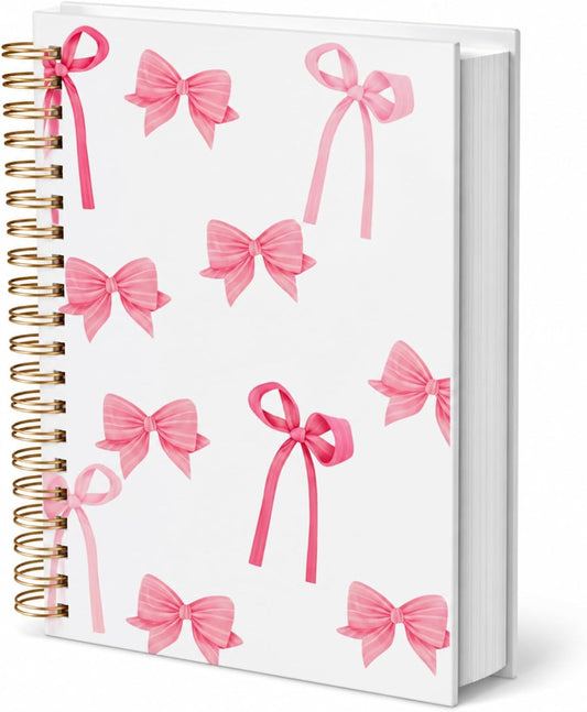 Coquette Bow Aesthetic Notebook A5 Spiral Journal Girl Student